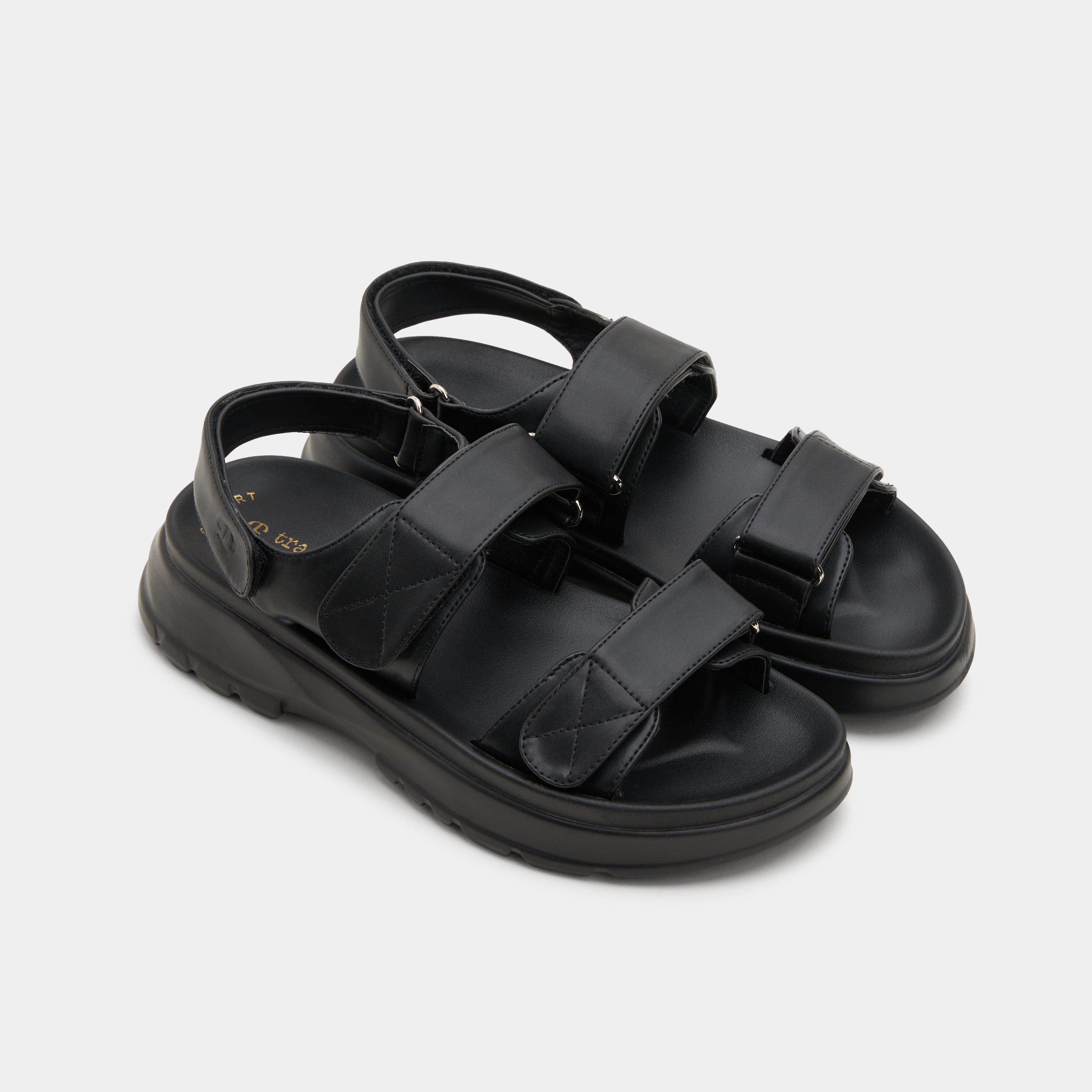 Chunky Velco Strap Platform Sandals