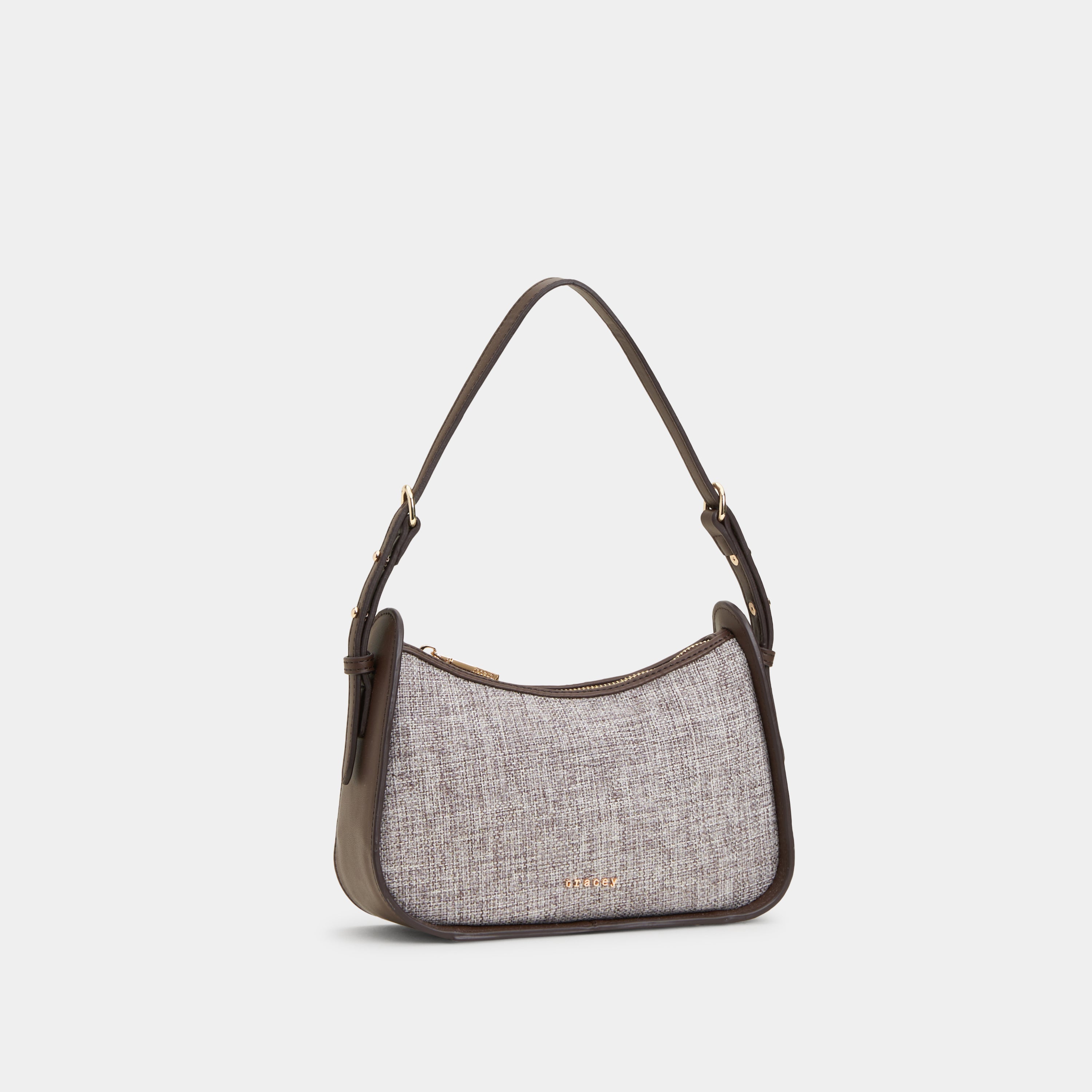 Variegated Fabric Minimalist Shoulder Bag