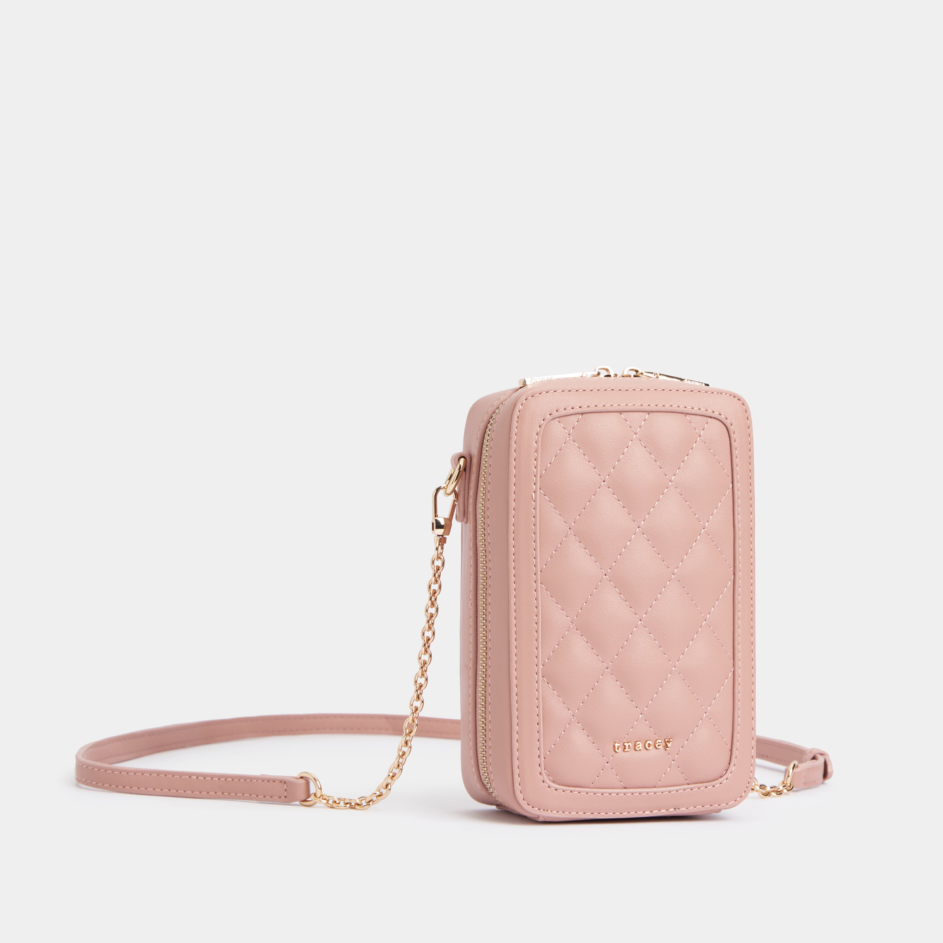 Luxe Quilted Boxy Phone Crossbody Bag